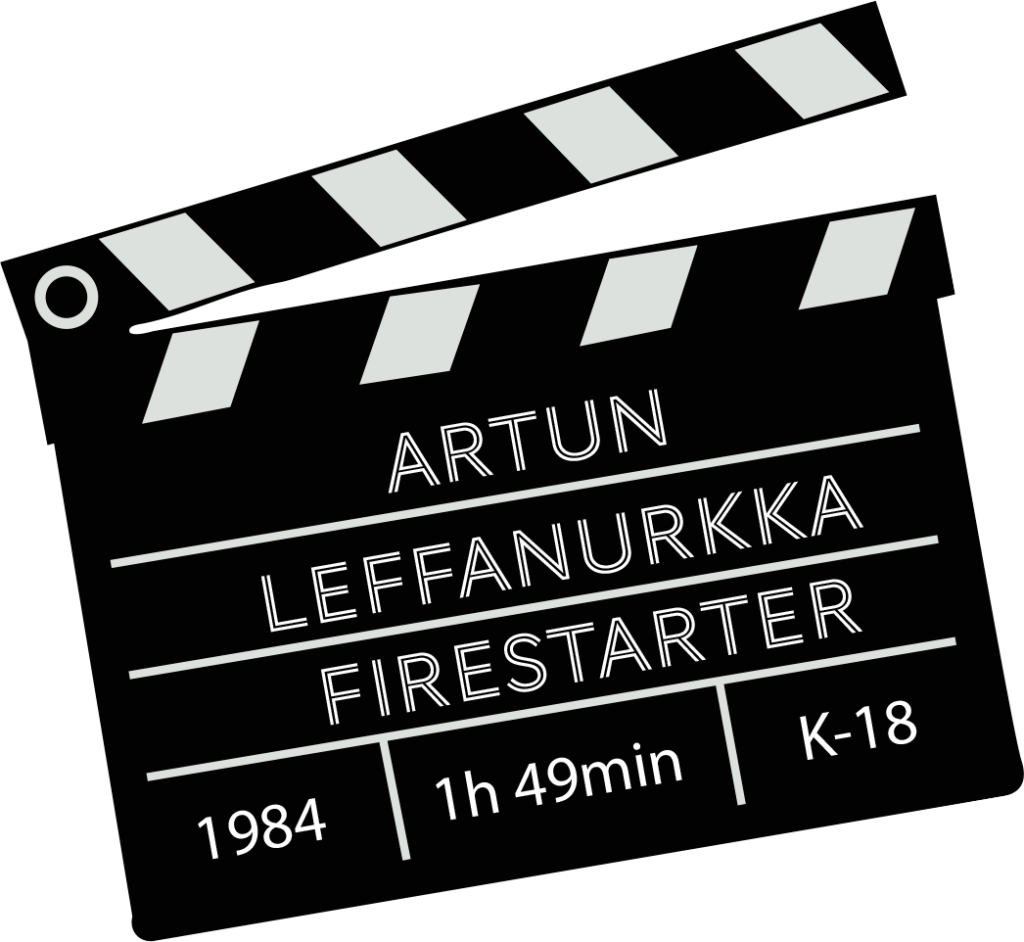 Artun leffanurkka -logo, elokuvana Firestarter