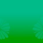 graafinen kuva, jossa vihreällä liukuväripohjalla kaksi sinertävää kukkaa